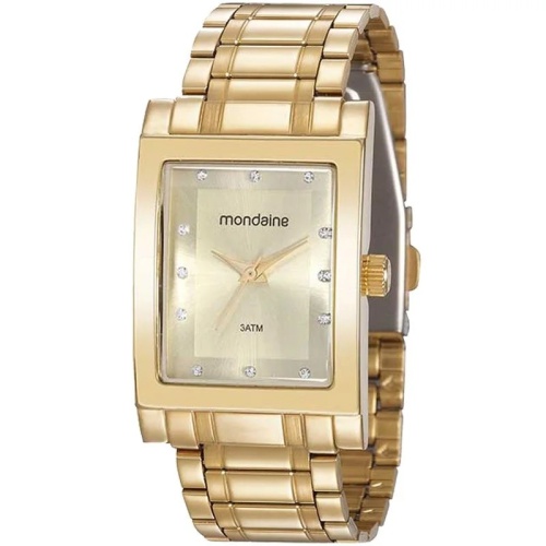 Relgio Mondaine Feminino Cristais Dourado 32103lpmvde1